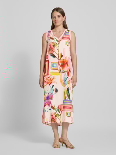 Emily Van den Bergh Midi-jurk met V-hals Rosé - 4