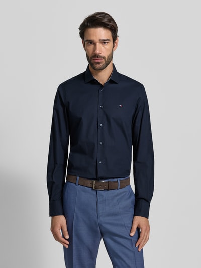 Tommy Hilfiger Tailored Slim fit zakelijk overhemd van puur katoen Marineblauw - 4
