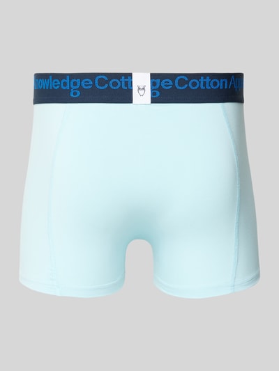 Knowledge Cotton Apparel Broek met elastische band met logo in een set van 2 stuks Aquablauw - 3