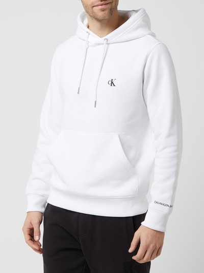 Calvin Klein Jeans Hoodie mit Logo Weiss 4