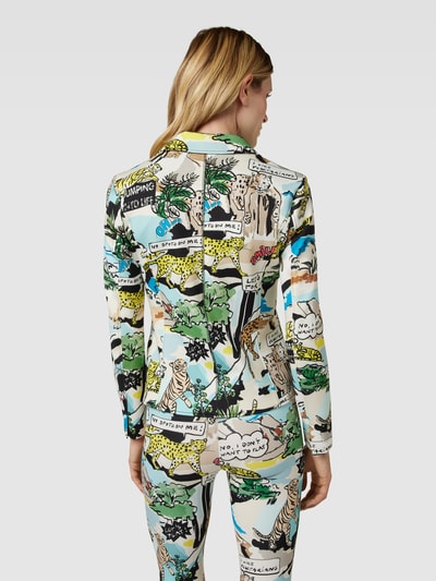 Marc Cain Blazer mit Allover-Motiv-Print Petrol 5