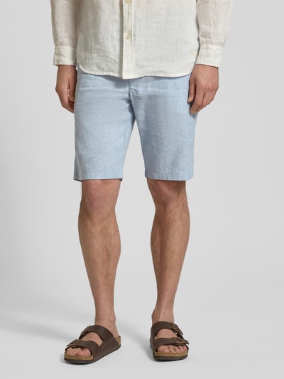 BOSS Orange Tapered Chinoshorts aus Leinen-Mix Modell 'DS_3S' Hellblau 4