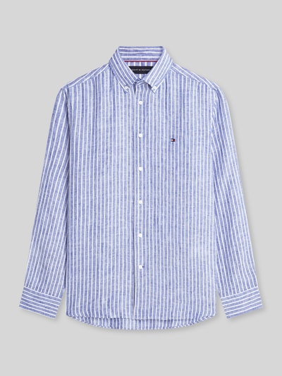 Tommy Hilfiger Regular Fit Freizeithemd aus reinem Leinen Marine 2