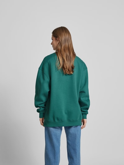 OH APRIL Sweatshirt mit Label-Stitching Dunkelgruen 5