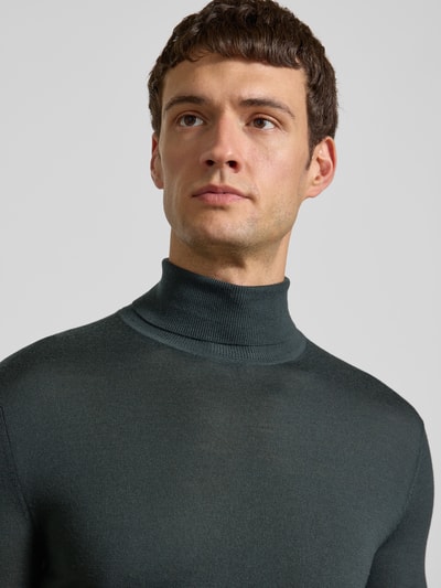 Tiger Of Sweden Sweter z dzianiny z golfem model ‘Neville’ Zielony 3