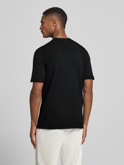 BOSS Green męski t-shirt o kroju regular fit z mieszanki bawełny model 'MOMENTUM-LITE' Czarny 5