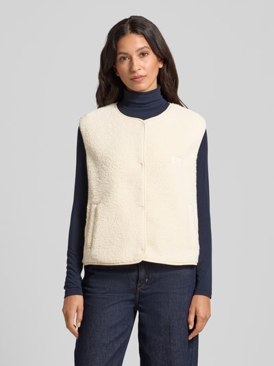 Jake*s Casual Weste aus Teddyfell mit Eingrifftaschen Ecru 4