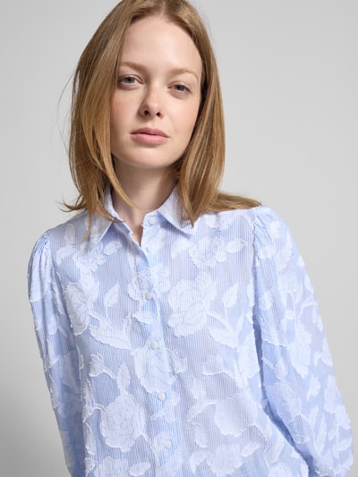 Mango Regular Fit Hemdbluse mit Sportmanschetten Modell 'Palomo' Hellblau 3