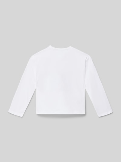 Productfoto, Longsleeve mit Motiv-Print und Rundhalsausschnitt van Mayoral, witte katoen, regular fit, lengte rug maat 116: 40 cm.