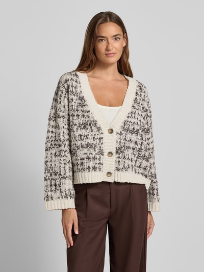 Selected Femme Kurtka z dzianiny z mieszanki bawełny i wełny o kroju oversized z mieszanki wełny model ‘LINDSAY’ Złamany biały 4