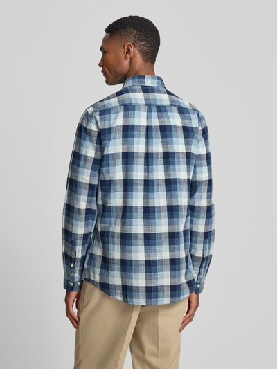 Barbour Tailored Fit Freizeithemd aus reiner Baumwolle Marine 5