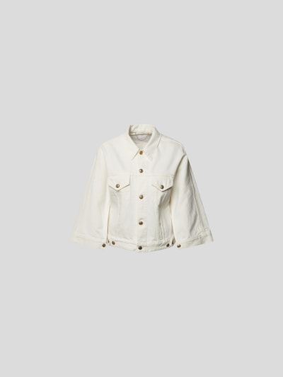 R13X Ports 1961 Jeansjacke mit Brand-Detail Offwhite 2