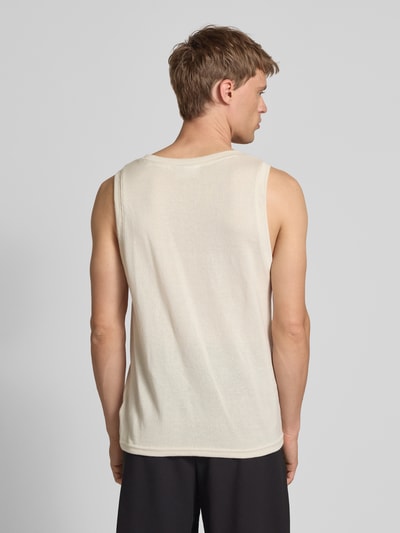 REVIEW Tanktop met ronde hals en labeldetail Ecru - 5