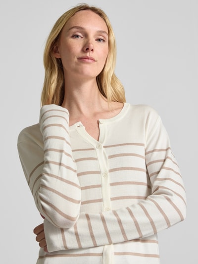 FREE/QUENT Gebreid jack met knoopsluiting, model 'Pixie' Offwhite - 3