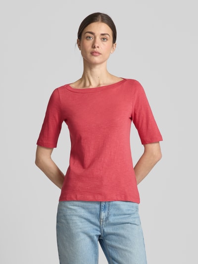 Tom Tailor Slim Fit T-Shirt mit U-Boot-Ausschnitt Pink 4