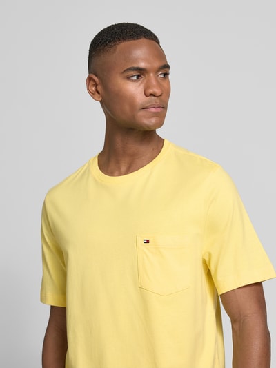 Tommy Hilfiger Regular Fit T-Shirt aus reiner Baumwolle Hellgelb 3