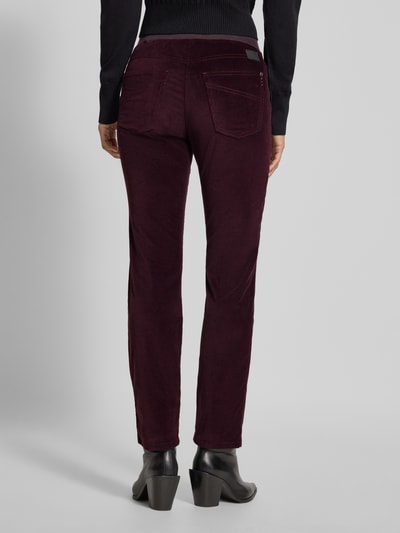 Raphaela By Brax Flared Fit Cordhose mit Viskose-Anteil Modell 'PAMINA' Bordeaux 5