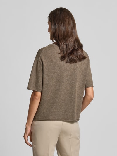 0039 Italy Strickshirt aus Kaschmir-Mix Modell 'Ines' Taupe 5