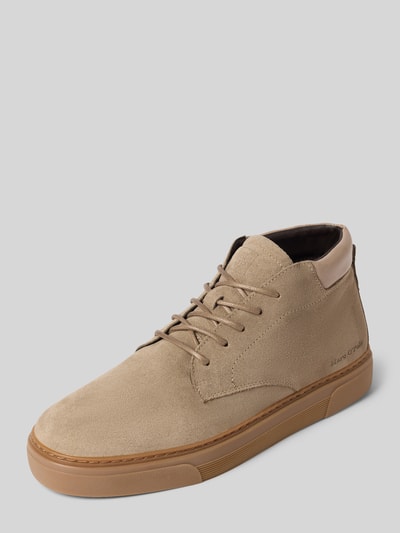 Marc O'Polo Hoge sneakers van echt runderleer Beige - 1