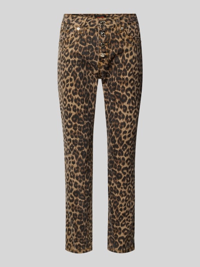 miss goodlife Slim Fit Jeans mit Knopfleiste Beige 2