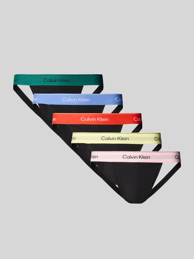 Calvin Klein Underwear Suspensoir met elastische band met logo in een set van 5 stuks Zwart - 1