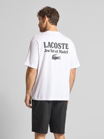 Lacoste Loose Fit T-Shirt aus reiner Baumwolle Weiss 5