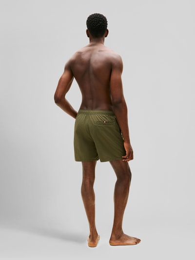 Tommy Hilfiger Badehose mit Label Print Oliv 5