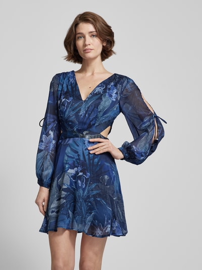 Guess Kleid mit Allover-Muster Modell 'FARRAH' Blau 4