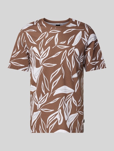 Jack & Jones Premium T-Shirt mit geripptem Rundhalsausschnitt Taupe 2