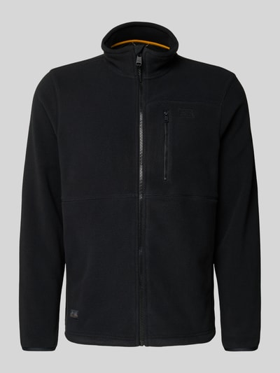 camel active Fleecejack met opstaande kraag en labelstitching Antraciet - 2