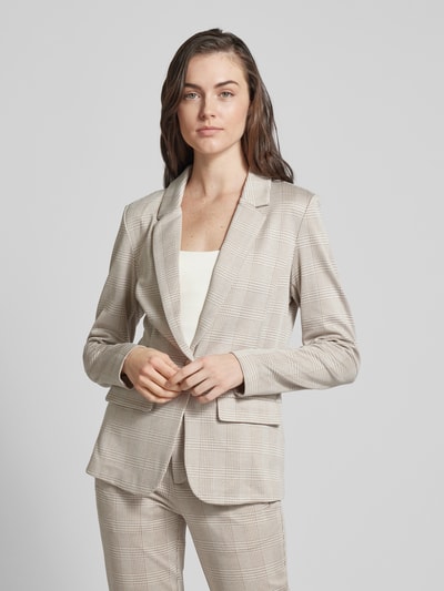 Fransa Blazer met glencheck-motief Beige - 4