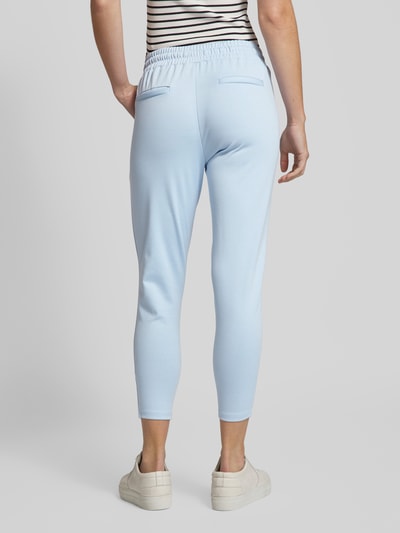 ICHI Tapered fit stoffen broek met verkort model, model 'KATE' Lichtblauw - 5