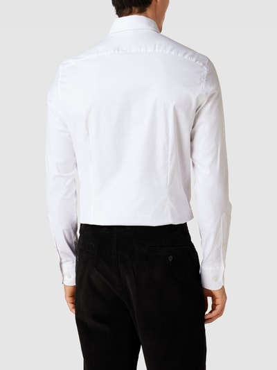 Tommy Hilfiger Tailored Business-Hemd mit Label-Stitching Modell 'FLEX' Weiss 5