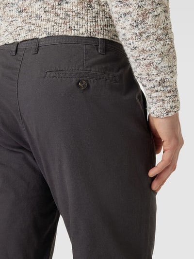 MCNEAL Stoffen slim fit broek met structuurpatroon Donkergrijs - 3