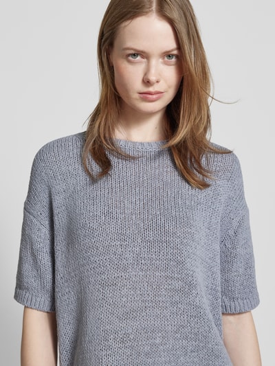 Marc O'Polo Loose Fit Strickpullover mit kurzem Arm Rauchblau 3