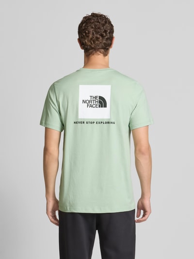 The North Face T-Shirt mit Label-Print Mint 4
