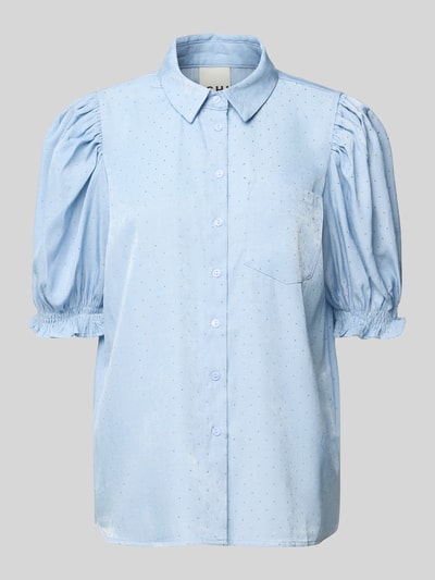 ICHI Regular fit overhemdblouse van viscosemix, model 'PIPER' Lichtblauw - 2