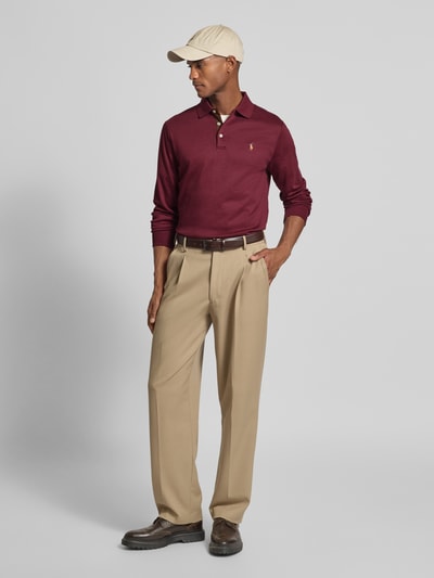 Polo Ralph Lauren Slim fit poloshirt in logostitching Bordeaux - 1