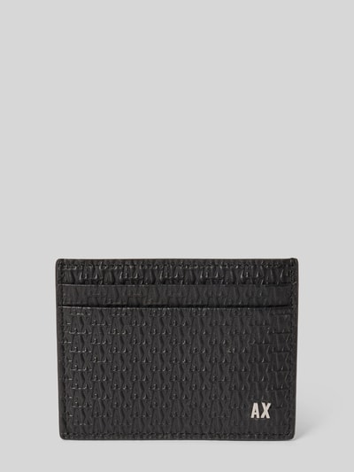 ARMANI EXCHANGE Pasjeshouder van puur linnen, model 'CREDITCARD' Zwart - 1