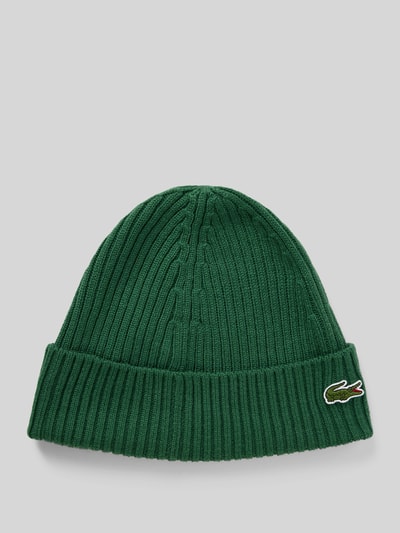 Lacoste Czapka beanie z imitacji dzianiny Zielony 1