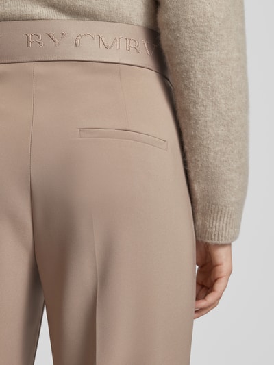 Cambio Stoffen broek met elastische band, model 'AVA' Beige - 3