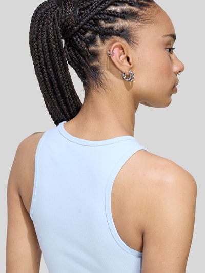 adidas Originals Slim Fit Crop Top aus reiner Baumwolle Hellblau 3
