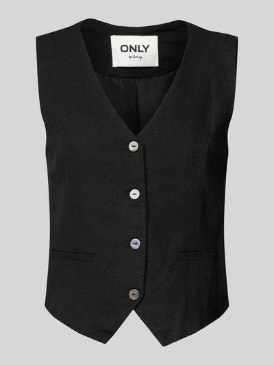 Only Regular Fit Weste mit Cinch-Bändern Modell 'CARO' Black 2