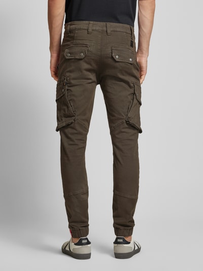 Alpha Industries Tapered fit cargobroek met klepzakken, model 'COMBAT PANT' Donkergrijs - 5