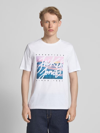 Jack & Jones T-Shirt mit Rundhalsausschnitt Modell 'COLTON' Weiss 4