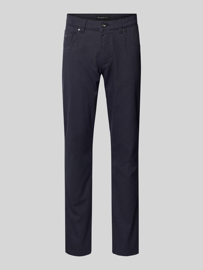bugatti Regular fit broek met viscose, model 'Cordoba' Marineblauw - 2
