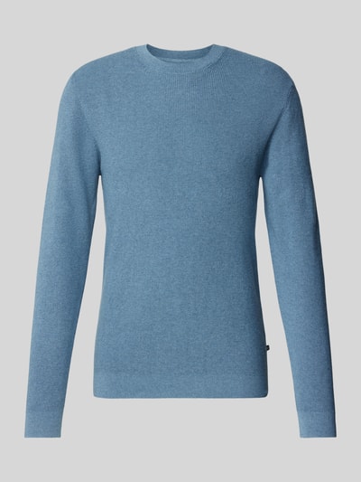 Matinique Gebreide pullover met ronde hals, model 'lagoon' Jeansblauw - 2