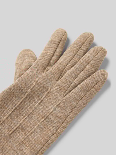 EEM Regular fit handschoenen met knoopsluiting Beige - 2