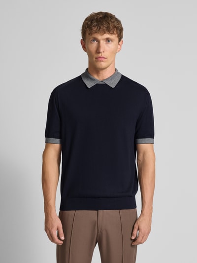 ARMANI EXCHANGE Regular fit poloshirt met contrastgarnering Marineblauw - 4