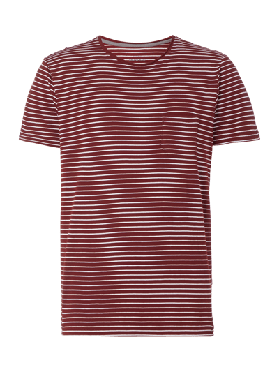 Montego T-Shirt mit Streifenmuster Bordeaux 1